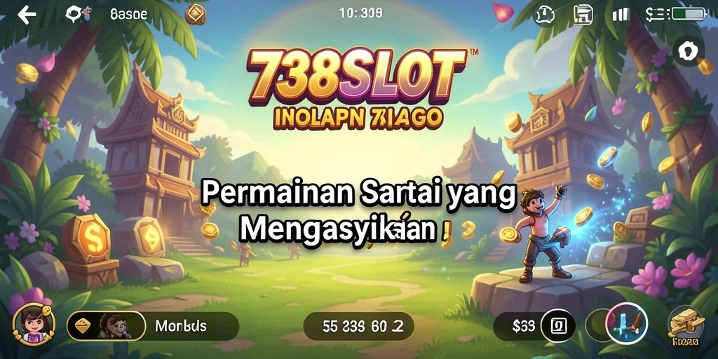 Tampilan gameplay 738SLOT yang menarik dan cerah.