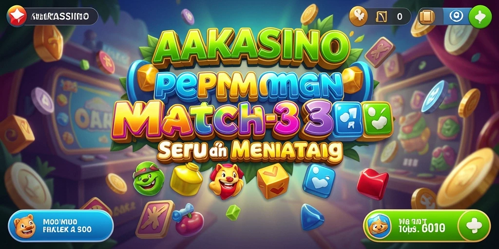 Tampilan menarik dari gameplay AAKASINO dengan kombinasi warna-warni.