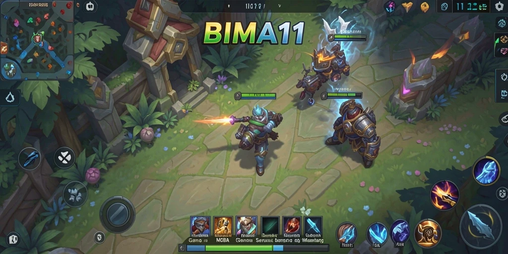 Tangkapan layar gameplay BIMA11 dengan aksi pertarungan yang seru.