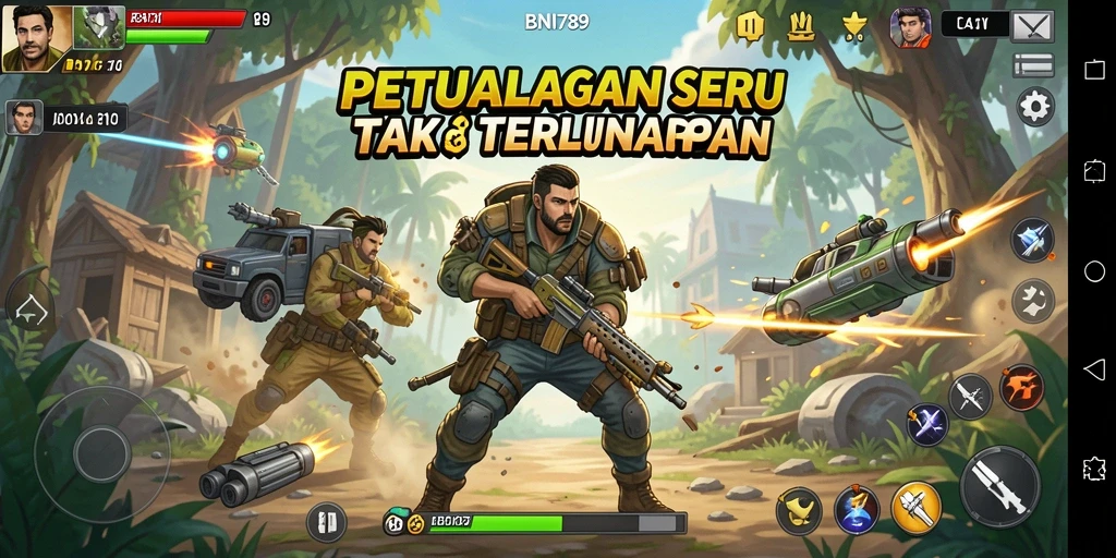 Tampilan utama gameplay BNI789 yang penuh aksi dan tantangan.