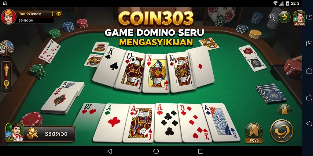 Tampilan utama gameplay Domino di COIN303 yang menarik.