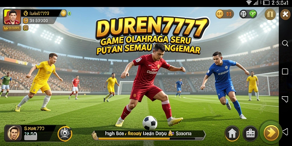 Screenshot DUREN777 menampilkan aksi permainan olahraga yang mendebarkan.