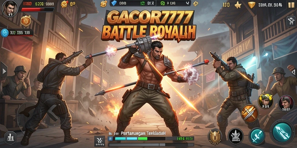Tampilan gameplay menegangkan di GACOR777 saat pertempuran berlangsung.