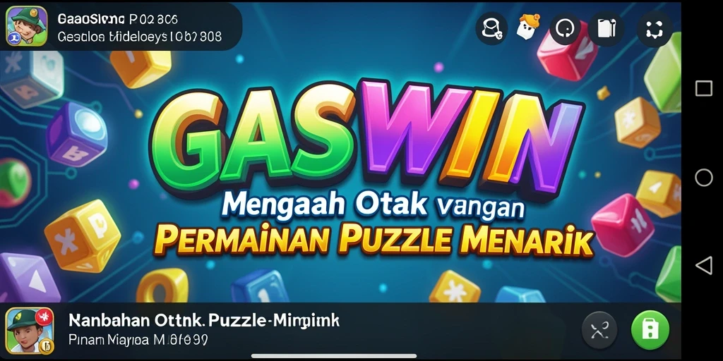 Screenshot menunjukkan gameplay seru GASWIN dengan puzzle yang menarik.
