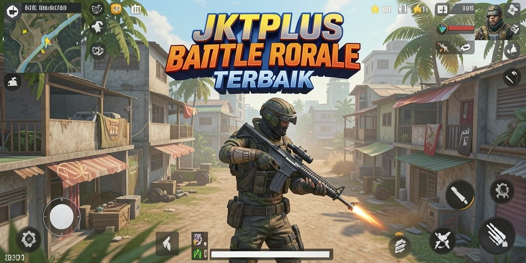 Screenshot JKTPLUS menampilkan intensnya pertarungan dalam game Battle Royale.