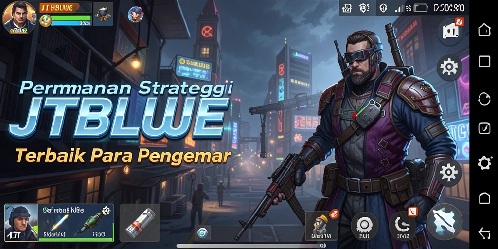 Tampilan gameplay JTBLUE yang mendebarkan dan strategis.