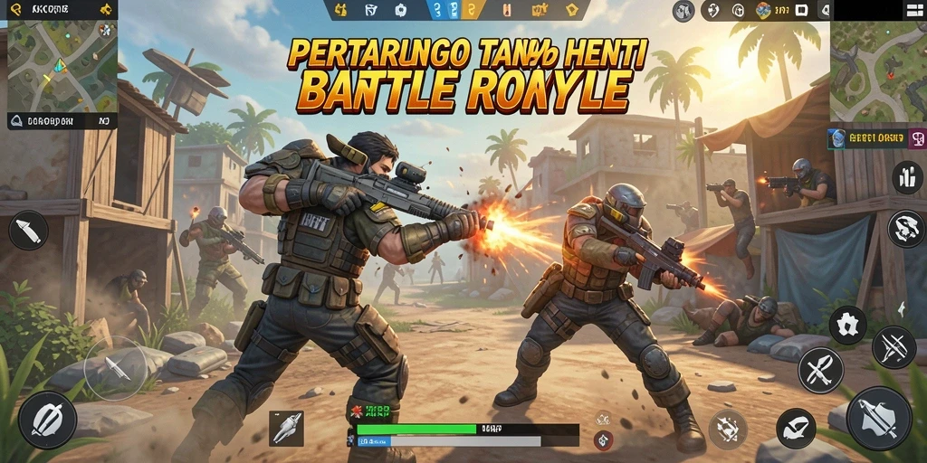 Gameplay seru KKRP dalam pertempuran Battle Royale.