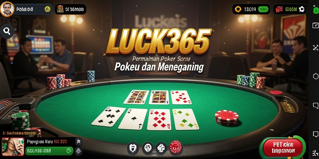 Tampilan gameplay Poker yang menegangkan di LUCK365.