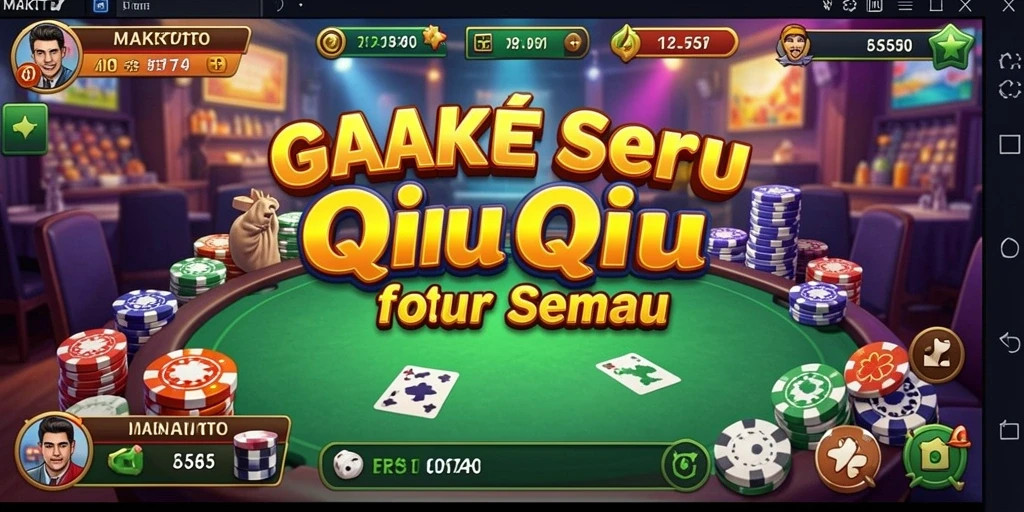 Tampilan gameplay QiuQiu yang seru di MAKTOTO.