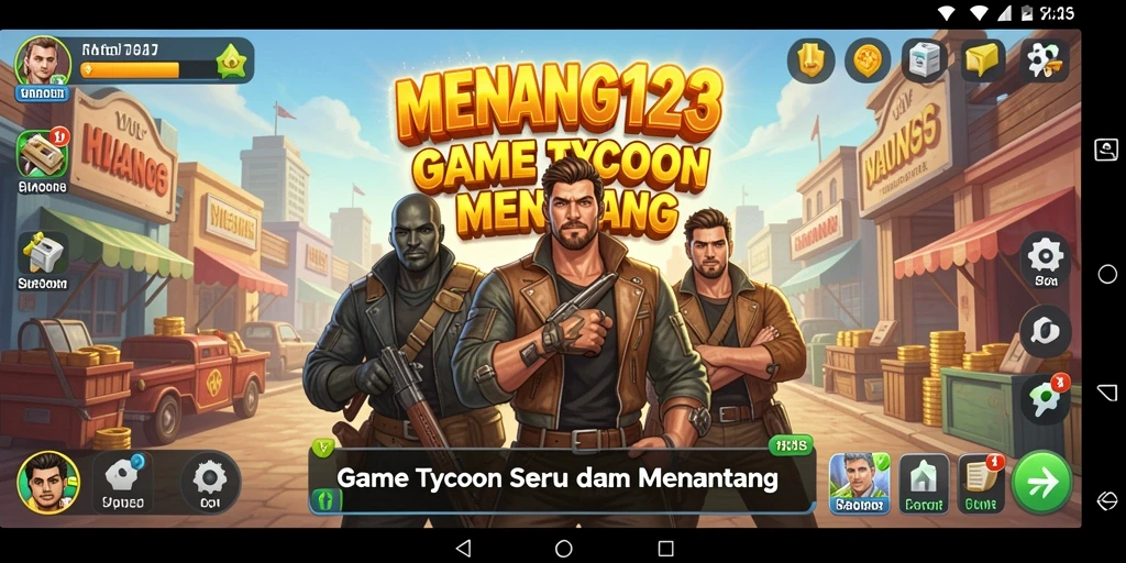 Screenshot gameplay MENANG123 menunjukkan keseruan membangun bisnis Tycoon.