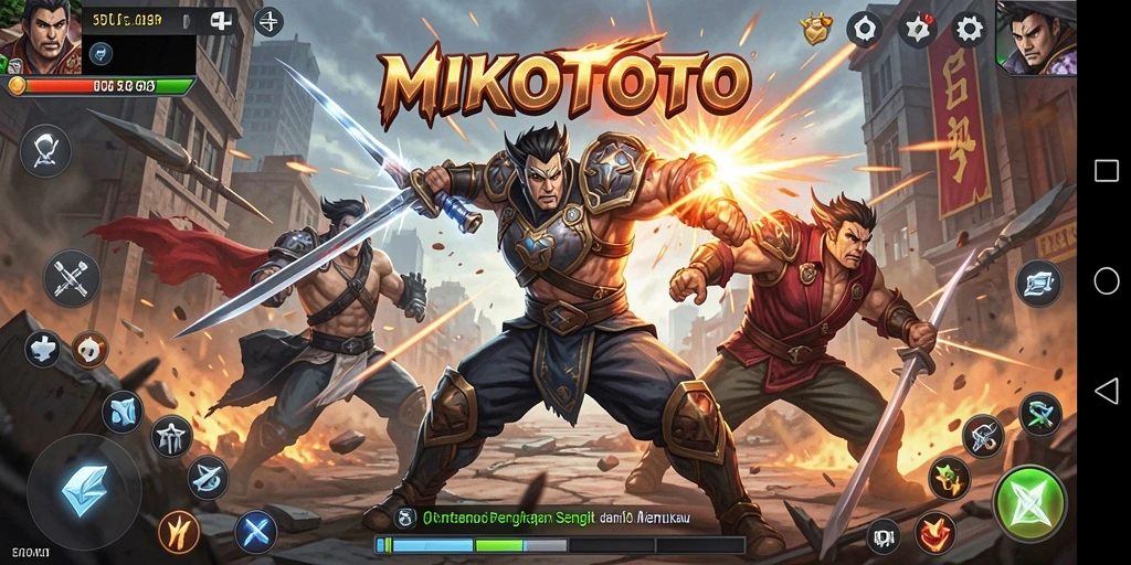 Gameplay seru di arena pertarungan MIKOTOTO.