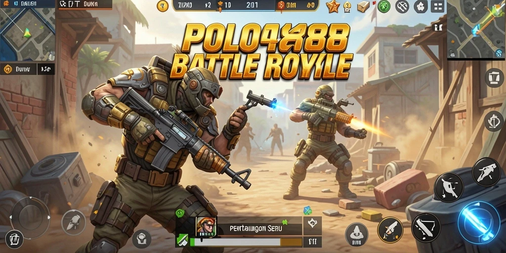 Screenshot gameplay seru dalam POLO188 Battle Royale.