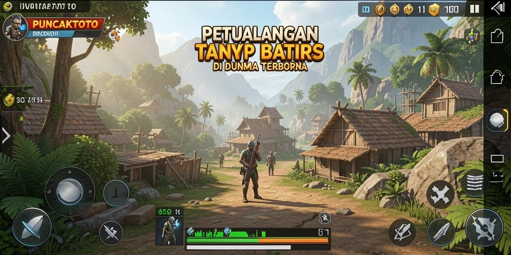 Tampilan gameplay PUNCAKTOTO yang memukau dari dunia terbuka.