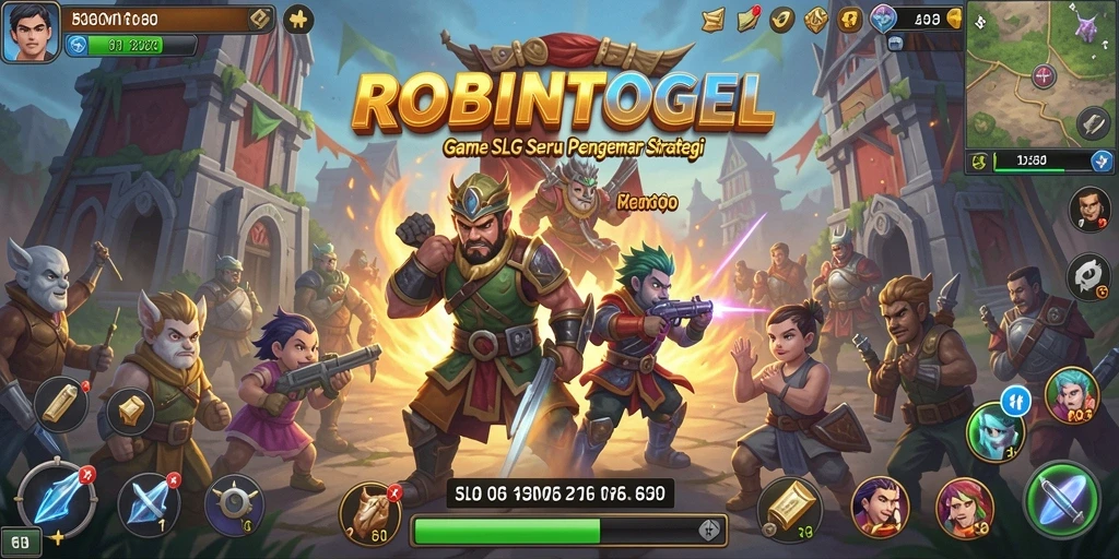 Screenshot gameplay yang menampilkan strategi dalam ROBINTOGEL.