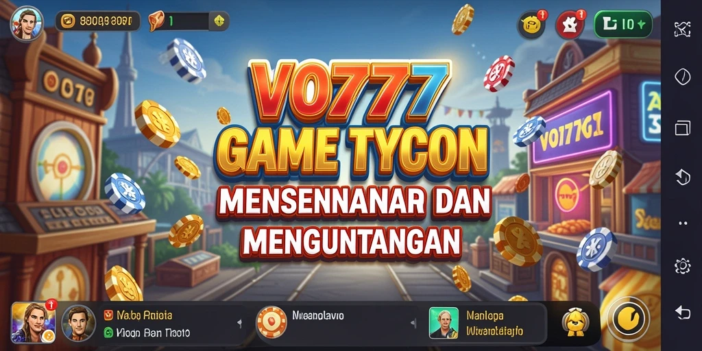 Screenshot VO777 menunjukkan keseruan dalam mengelola bisnis Tycoon.