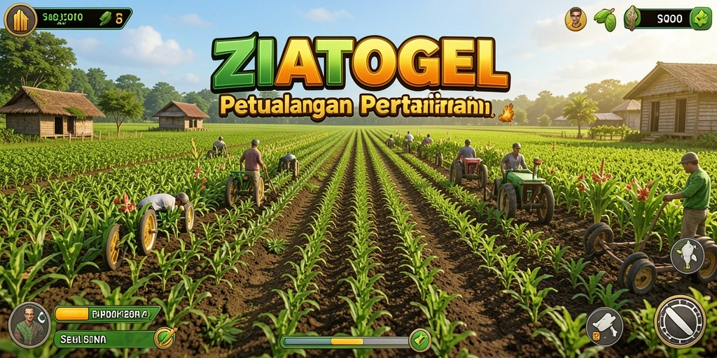 Tangkapan layar ZIATOGEL yang menampilkan keseruan bertani di ladang.